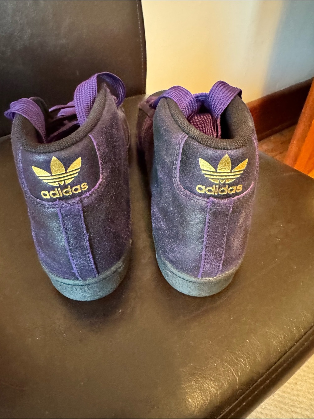 Adidas Men’s Purple Kader Mid-Top Sneakers Size 9.5 No box - Picture 4 of 6